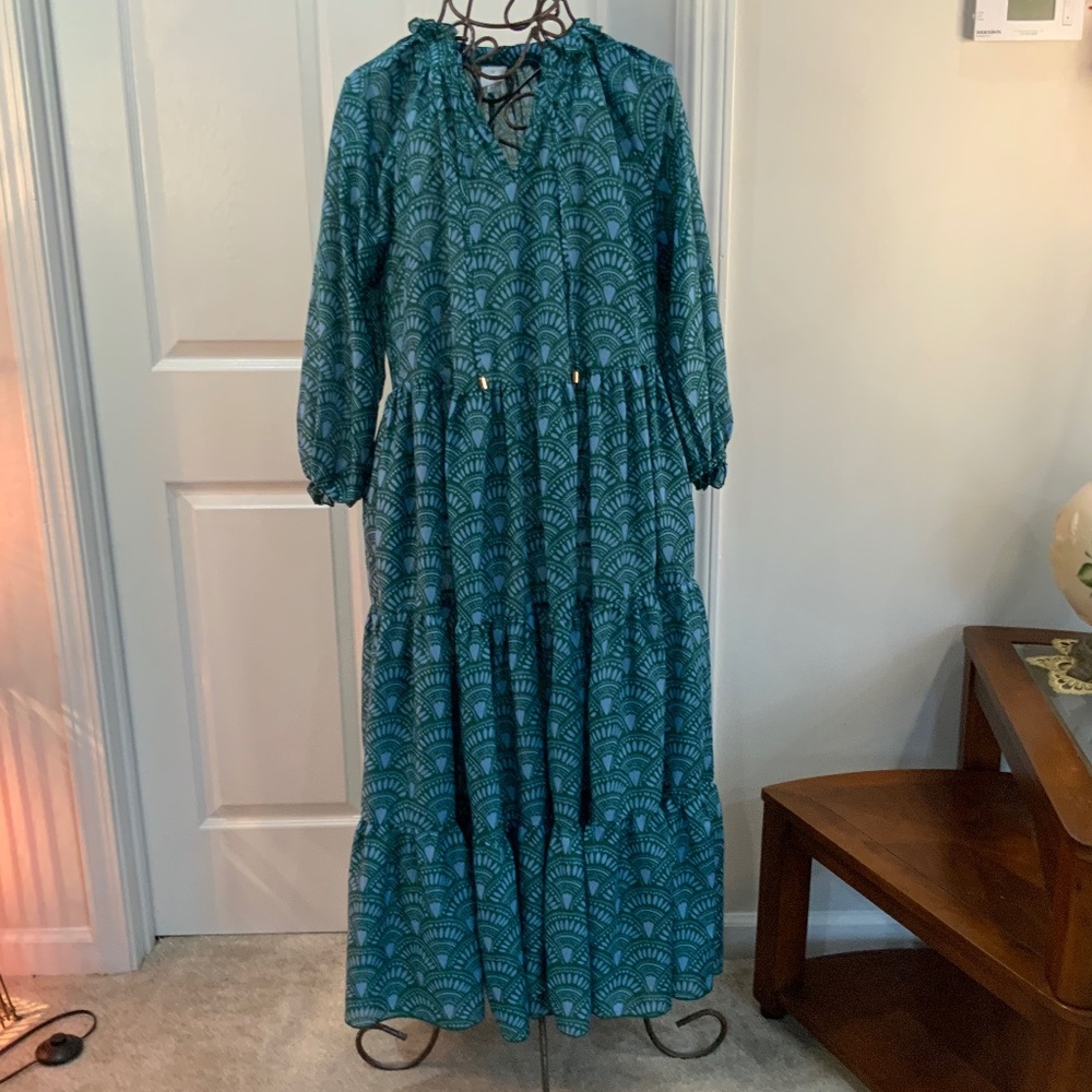 Elegant Teal Maxi Dress